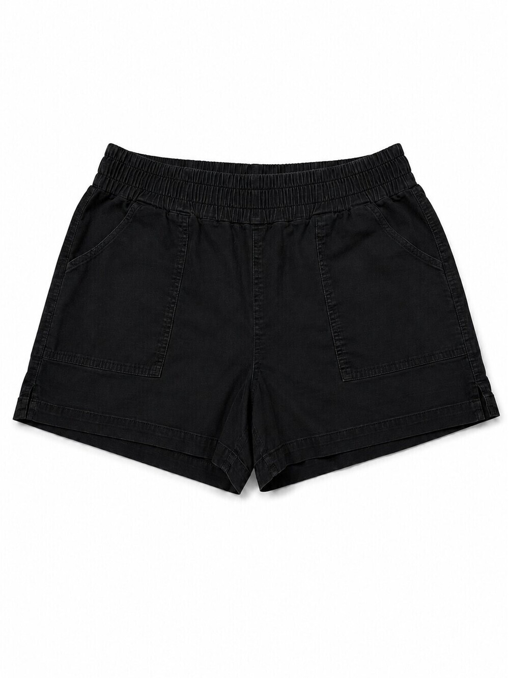 Lane Bryant Black Utility Pull-On Shorts Women's 14/16 Cotton Tencel Stretch